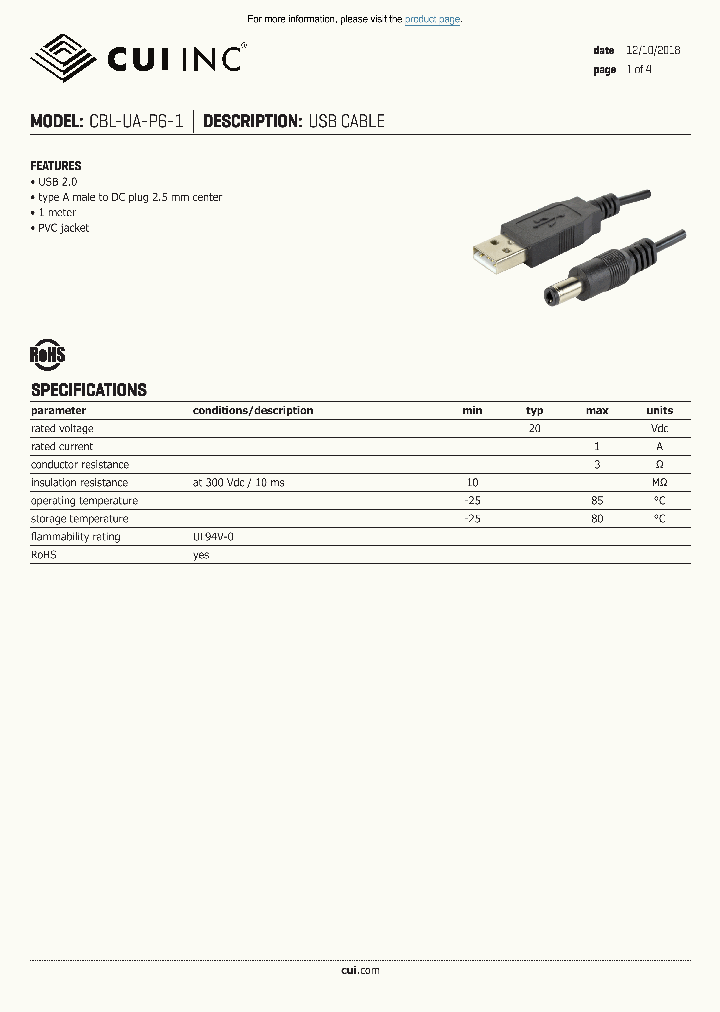 CBL-UA-P6-1_9111411.PDF Datasheet