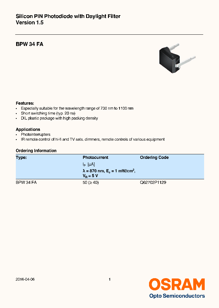 BPW-34-FA_9113729.PDF Datasheet