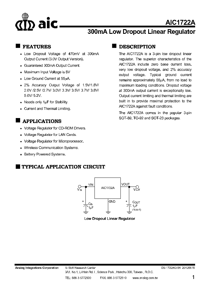 AIC1722A-20XU_9114915.PDF Datasheet