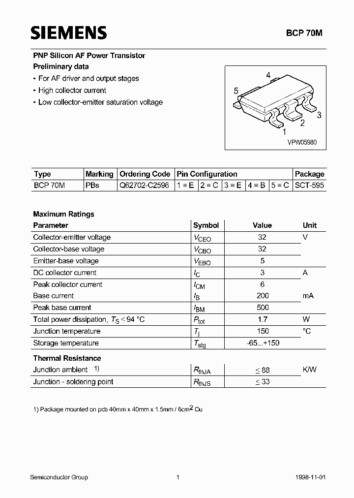 BCP70M_9115567.PDF Datasheet
