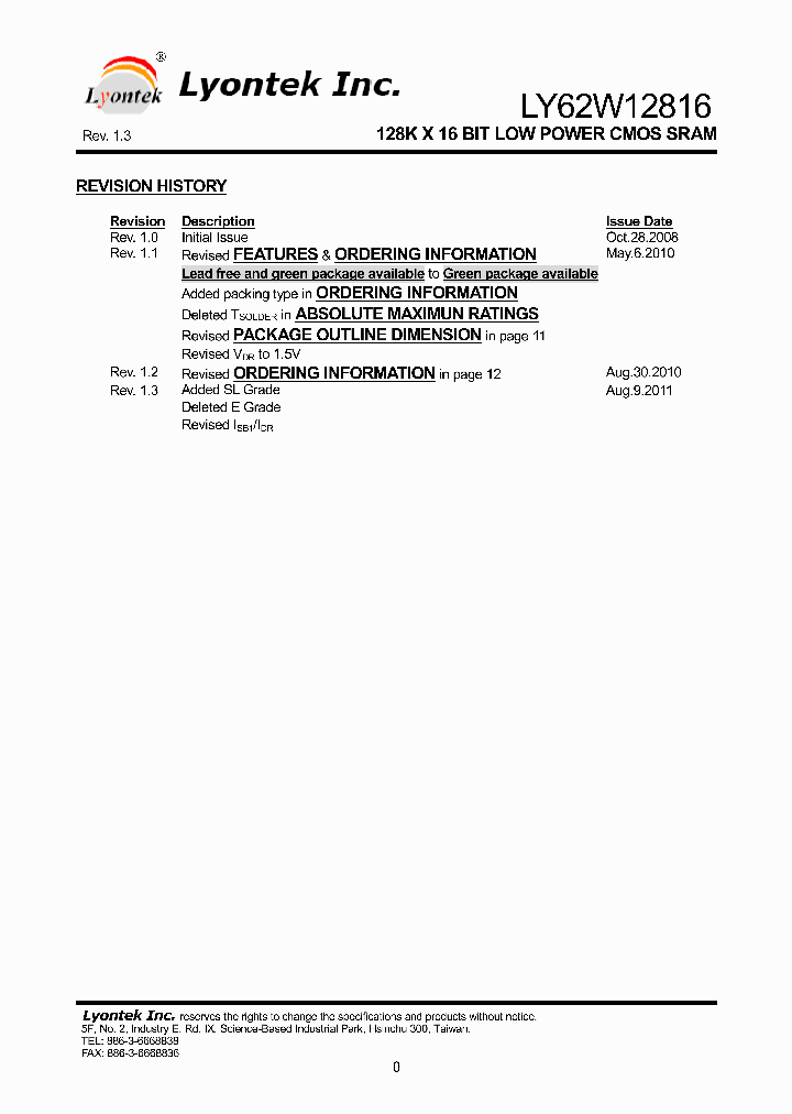 LY62W12816ML-70LLSIT_9115848.PDF Datasheet