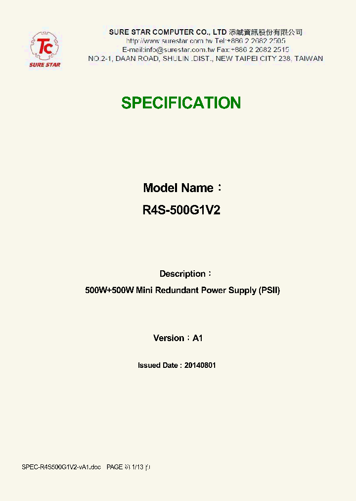 R4S-500G1V2_9116295.PDF Datasheet