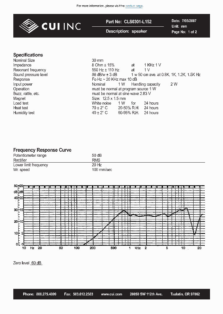 CLS0301-L152_9116320.PDF Datasheet