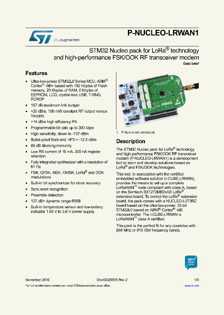 P-NUCLEO-LRWAN1_9117202.PDF Datasheet