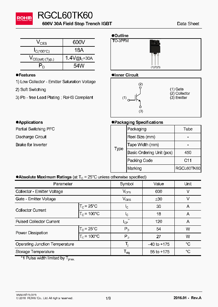 RGCL60TK60_9117421.PDF Datasheet