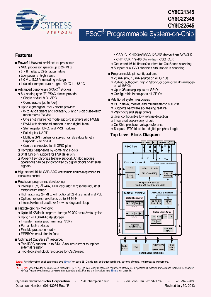 CY8C21345-24SXI_9117476.PDF Datasheet