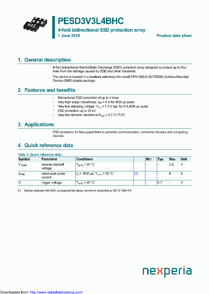 PESD3V3L4BHC_9117758.PDF Datasheet