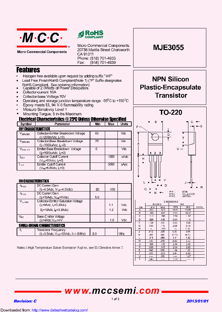 MJE3055_9117826.PDF Datasheet