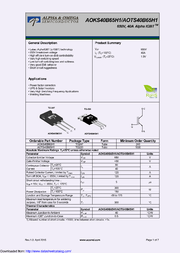 AOTS40B65H1_9119713.PDF Datasheet