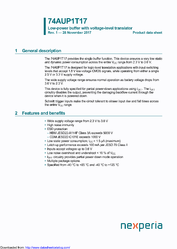 74AUP1T17GX_9119901.PDF Datasheet
