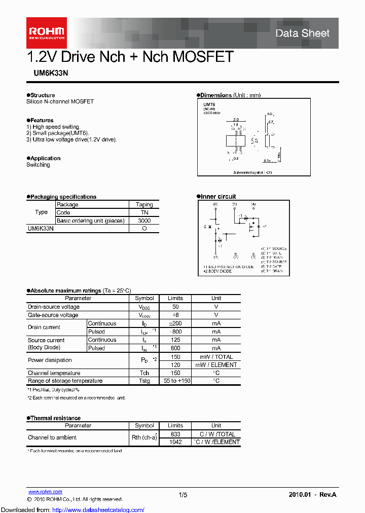 UM6K33NTN_9121187.PDF Datasheet