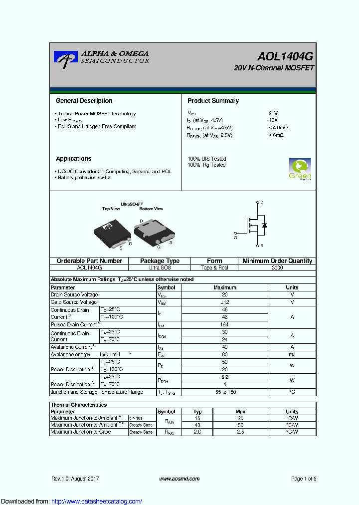 AOL1404G_9121288.PDF Datasheet