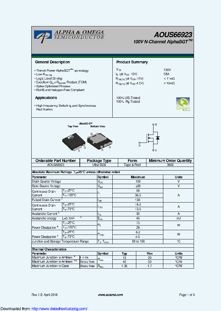 AOUS66923_9123712.PDF Datasheet