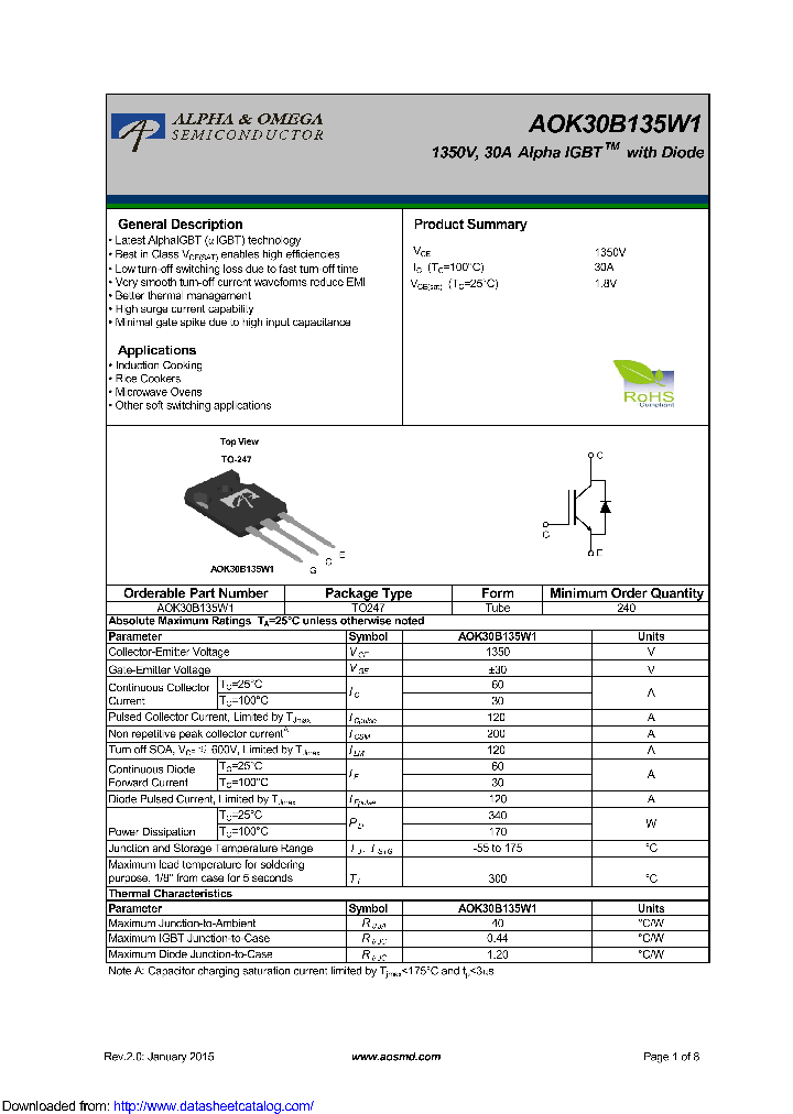 AOK30B135W1_9123950.PDF Datasheet