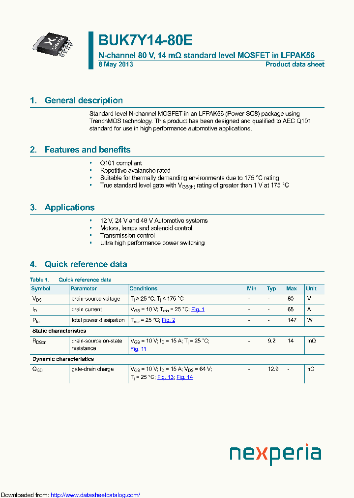 BUK7Y14-80E_9124722.PDF Datasheet