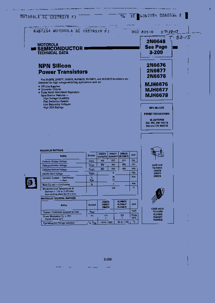 MJH6678_9126273.PDF Datasheet