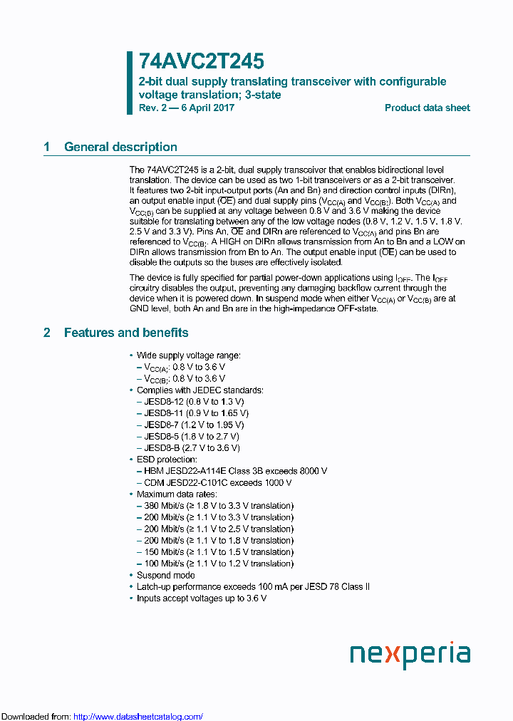 74AVC2T245GU_9139692.PDF Datasheet