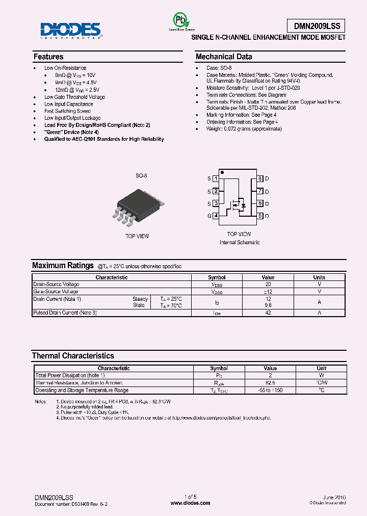 DMN2009LSS_9141140.PDF Datasheet